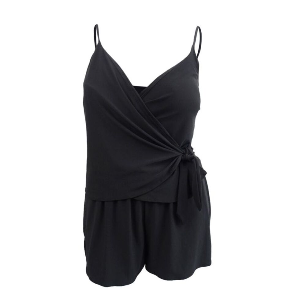 Contours by Coco Reef Women's Wrap-Tie One-Piece Swimsuit (16/40C Black)